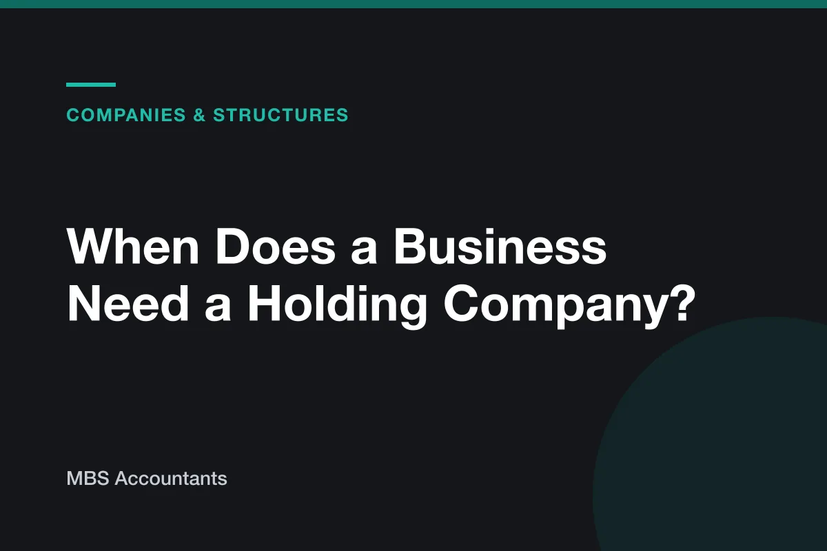 When Does a Business Need a Holding Company?